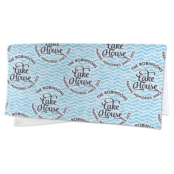 Lake House #2 Microfiber Dish Rag - FOLDED (half)