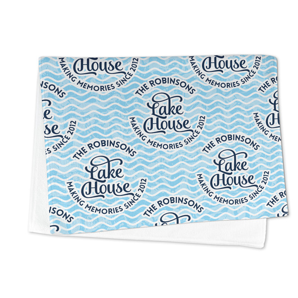 Lake House #2 Microfiber Dish Towel - FOLDED HALF