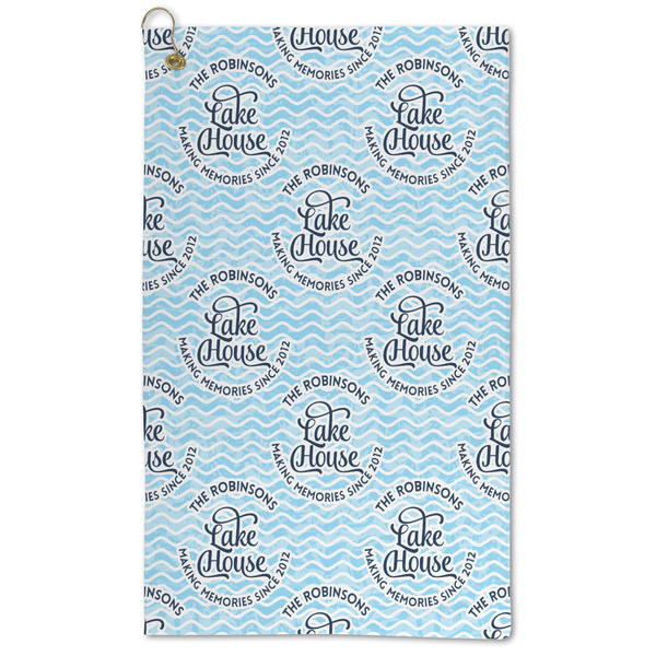 Custom Lake House #2 Microfiber Golf Towel - Large (Personalized)