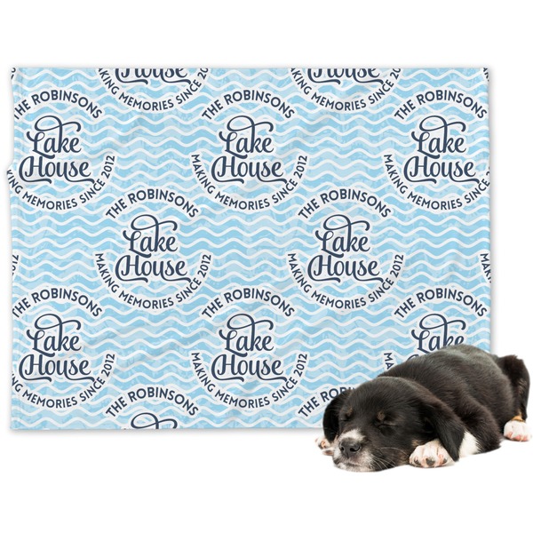 Custom Lake House #2 Dog Blanket - Regular (Personalized)