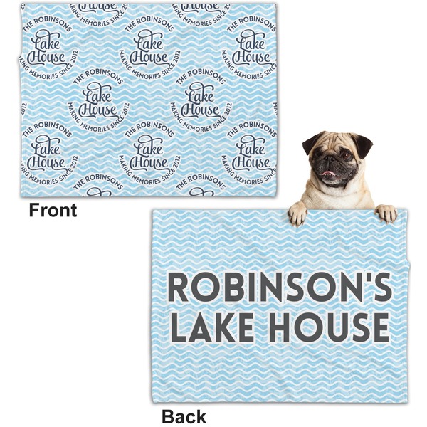 Lake House #2 Microfleece Dog Blanket - Regular - Front & Back