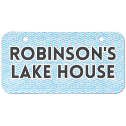 Lake House #2 Mini/Bicycle License Plate (2 Holes) (Personalized)