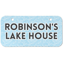 Lake House #2 Mini/Bicycle License Plate (2 Holes) (Personalized)