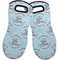 Lake House #2 Neoprene Oven Mitts - Set of 2 w/ Name All Over