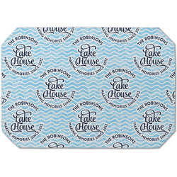 Lake House #2 Dining Table Mat - Octagon (Single-Sided) w/ Name All Over