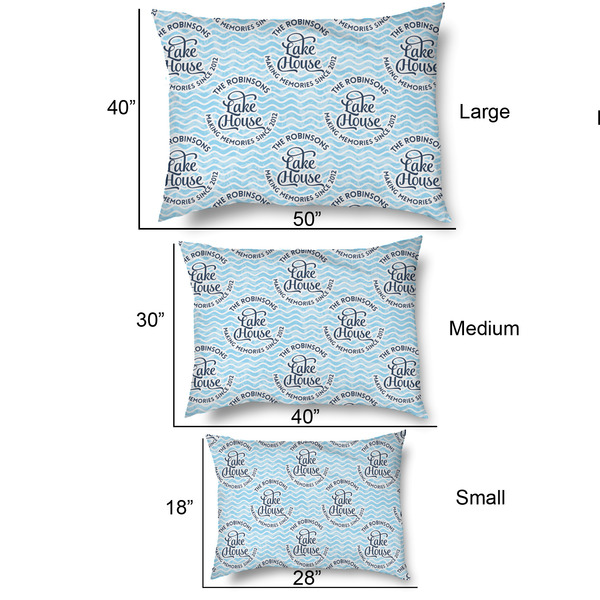 Lake House #2 Outdoor Dog Beds - SIZE CHART