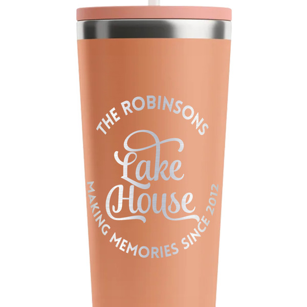 Lake House #2 Peach RTIC Everyday Tumbler - 28 oz. - Close Up