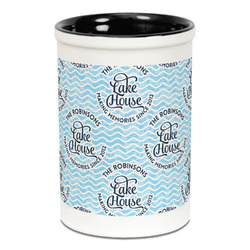 Lake House #2 Ceramic Pencil Holders - Black