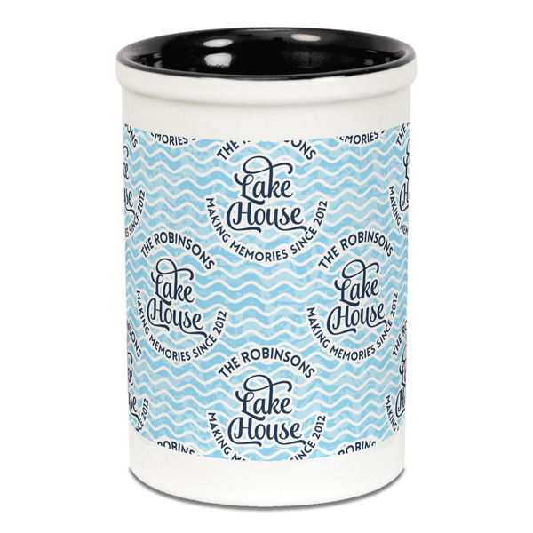 Lake House #2 Pencil Holder - Black