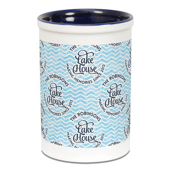 Lake House #2 Pencil Holder - Blue