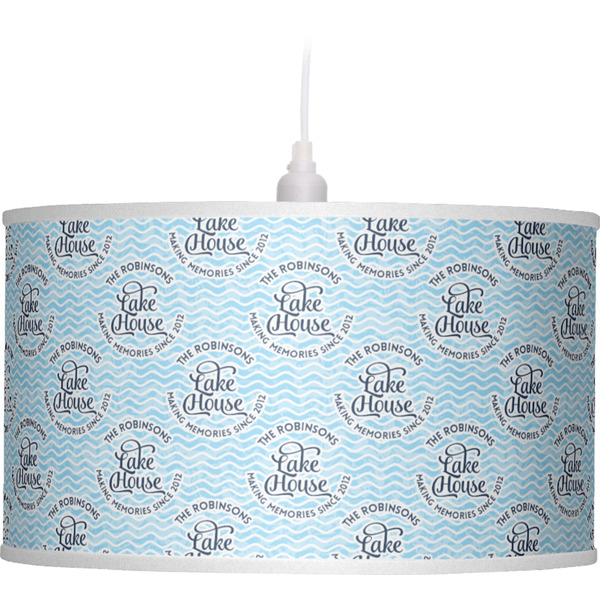 Lake House w/Name & Date Pendant Lamp Shade