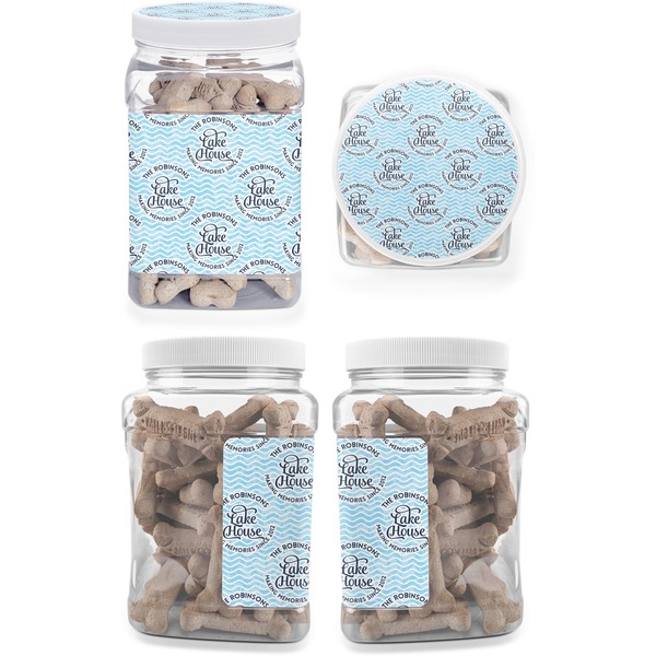 Lake House #2 Pet Treat Jar - Multiple Angles