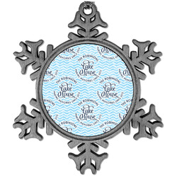 Lake House #2 Vintage Snowflake Ornament (Personalized)