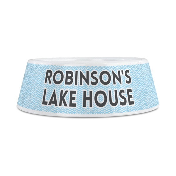 Lake House #2 Plastic Dog Bowls - Medium - FRONT