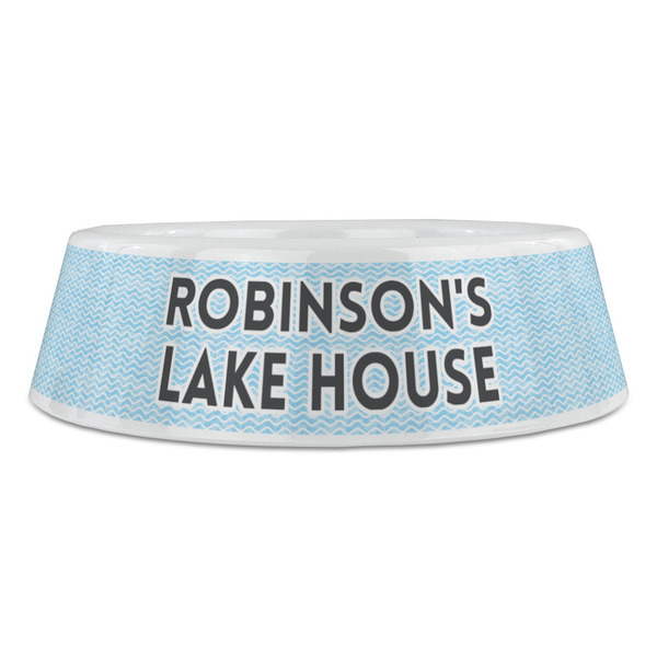 Lake House #2 Plastic Pet Bowls - Large - FRONT