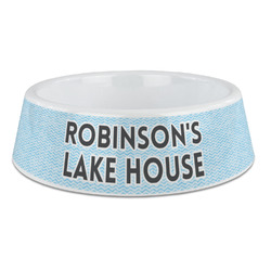 Lake House #2 Plastic Dog Bowl - Large (Personalized)