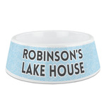 Lake House #2 Plastic Dog Bowl (Personalized)