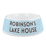 Lake House #2 Plastic Dog Bowl - Medium (Personalized)