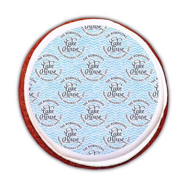 Lake House #2 Printed Icing Circle - Medium - On Cookie