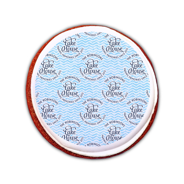Lake House #2 Printed Icing Circle - Small - On Cookie