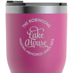 Lake House #2 RTIC Tumbler - Magenta - Laser Engraved - Double-Sided (Personalized)
