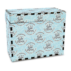 Lake House #2 Wood Recipe Box - Full Color Print (Personalized)