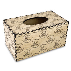 Lake House #2 Wood Tissue Box Cover - Rectangle (Personalized)