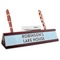 Lake House #2 Red Mahogany Nameplate with Business Card Holder (Personalized)