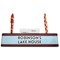 Lake House #2 Red Mahogany Nameplates with Business Card Holder - Straight