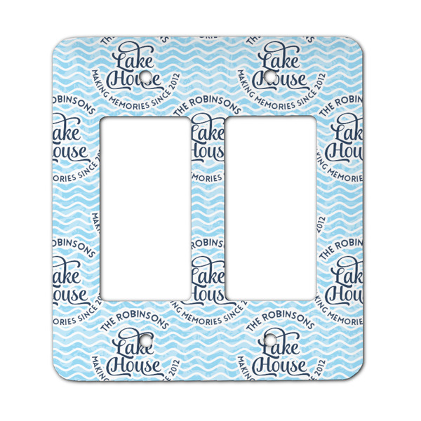 Custom Lake House #2 Rocker Style Light Switch Cover - Two Switch (Personalized)
