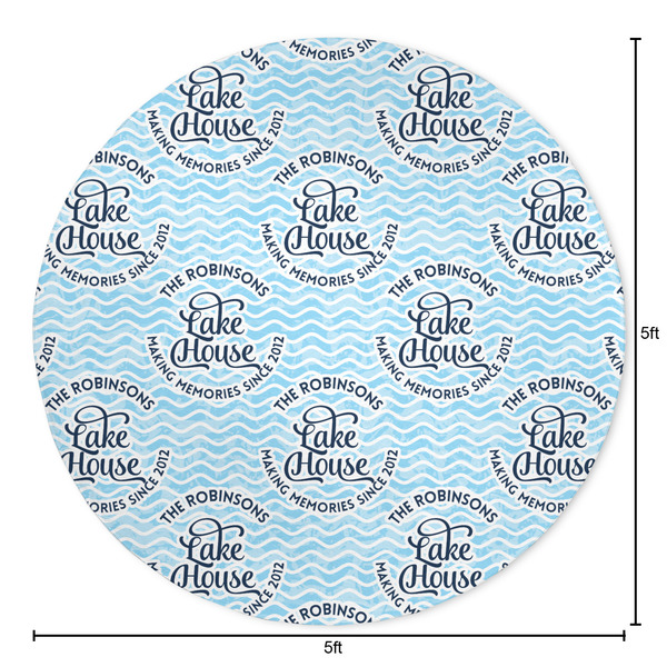 Lake House #2 Round Area Rug - Size