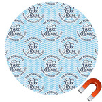 Lake House #2 Round Car Magnet - 10" (Personalized)