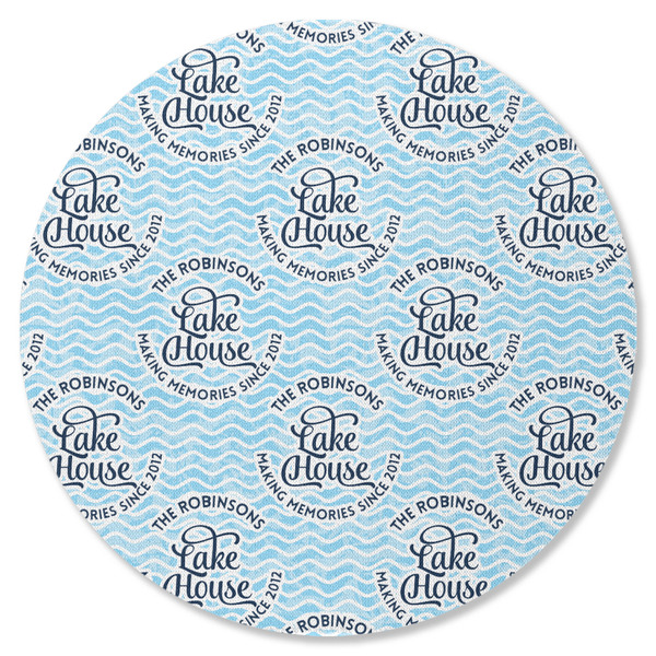 Lake House #2 Round Coaster Rubber Back - Single