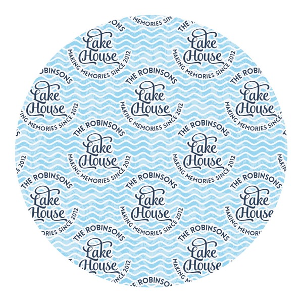 Custom Lake House #2 Round Decal (Personalized)