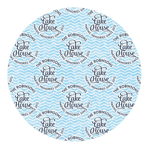 Custom Lake House #2 Round Decal - XLarge (Personalized)