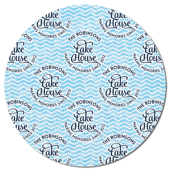Lake House #2 Round Fridge Magnet - FRONT