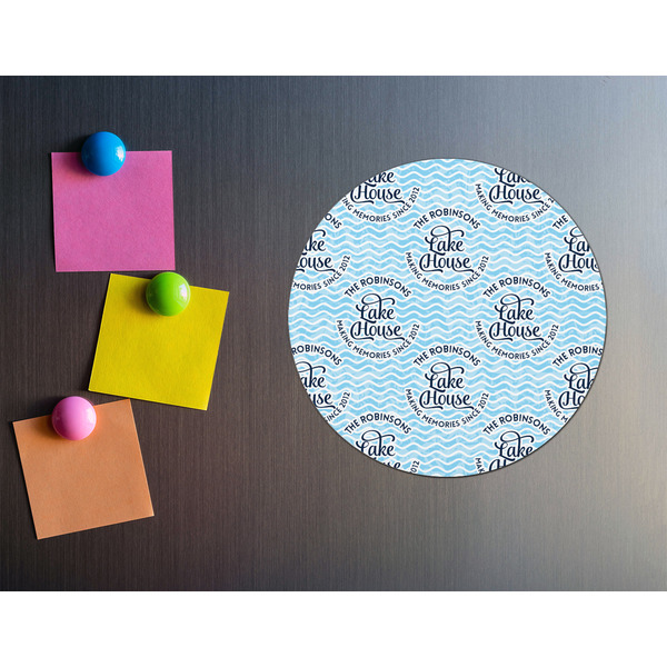 Lake House #2 Round Fridge Magnet - LIFESTYLE