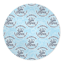 Lake House #2 5' Round Indoor Area Rug (Personalized)