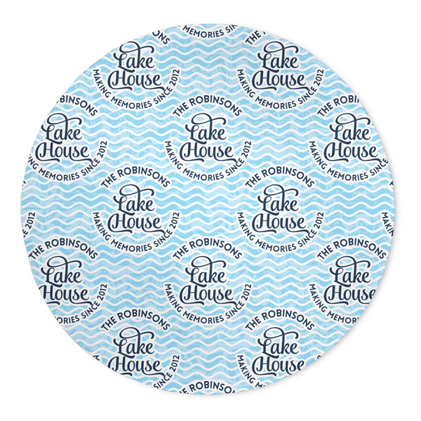 Custom Lake House #2 5' Round Indoor Area Rug (Personalized)
