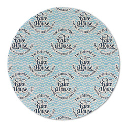 Lake House #2 Round Linen Placemat (Personalized)