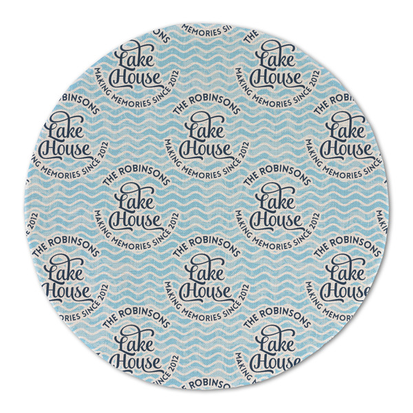 Custom Lake House #2 Round Linen Placemat (Personalized)