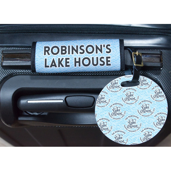 Lake House #2 Round Luggage Tag & Handle Wrap - In Context