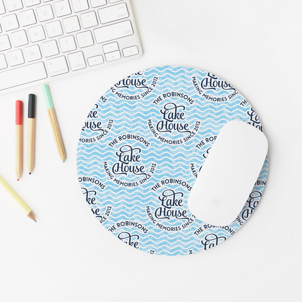 Lake House #2 Round Mousepad - LIFESTYLE 2