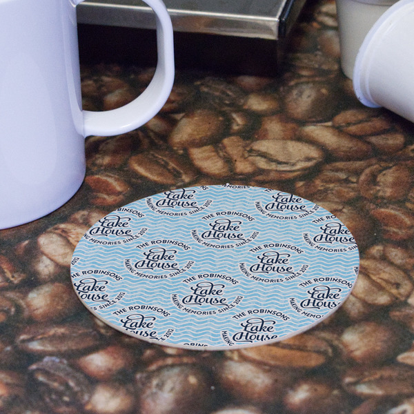 Lake House #2 Round Paper Coaster - Front