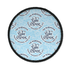 Lake House #2 Iron On Round Patch w/ Name All Over