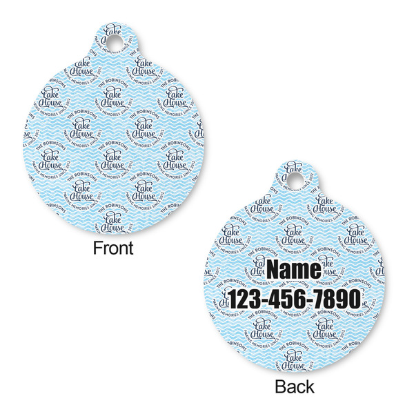 Lake House #2 Round Pet ID Tag - Large - Approval