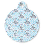 Lake House #2 Round Pet ID Tag - Large (Personalized)