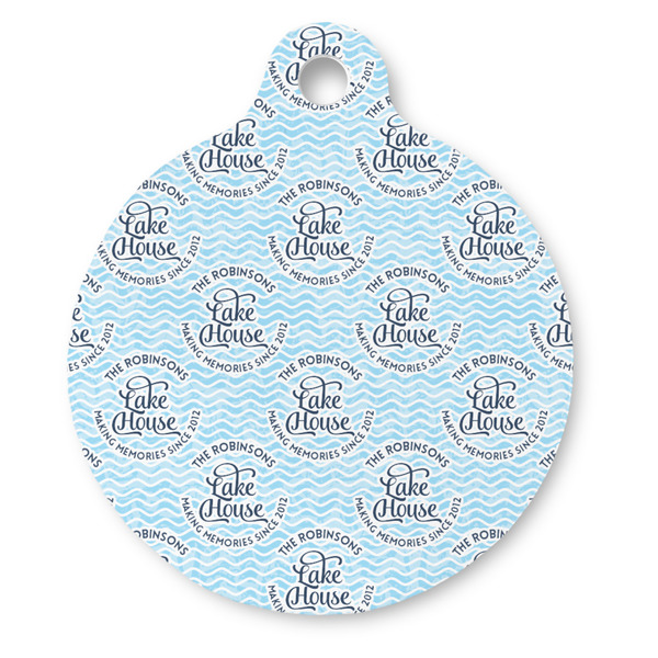 Custom Lake House #2 Round Pet ID Tag (Personalized)
