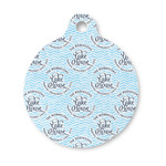 Lake House #2 Round Pet ID Tag - Small (Personalized)