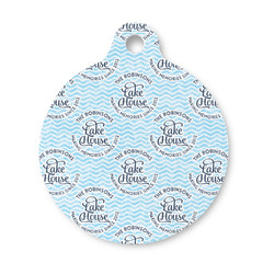 Lake House #2 Round Pet ID Tag - Small (Personalized)